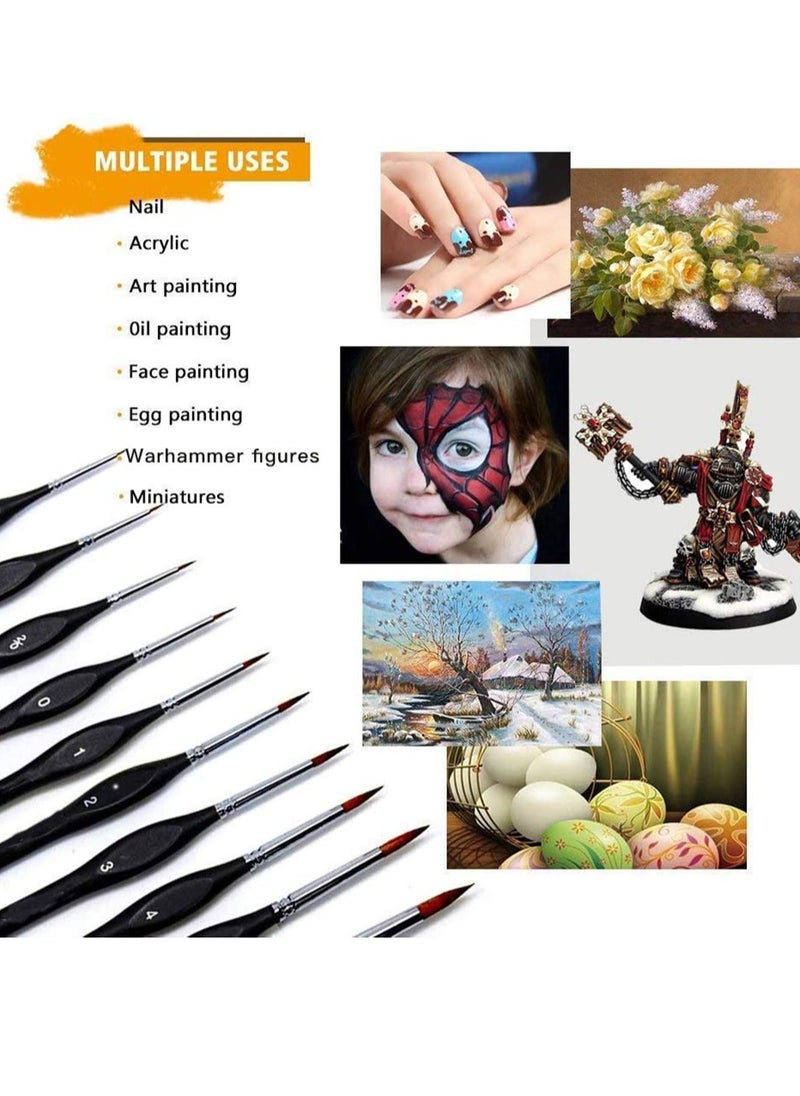 SYOSI Detail Paint Brushes Set 10pcs Miniature Brushes For Fine Detailing  Art Painting  Acrylic Watercolor Oil Models Warhammer 40k Paint Brushes For Acrylic Painting Acrylic Paint Brush Set  - Image 4