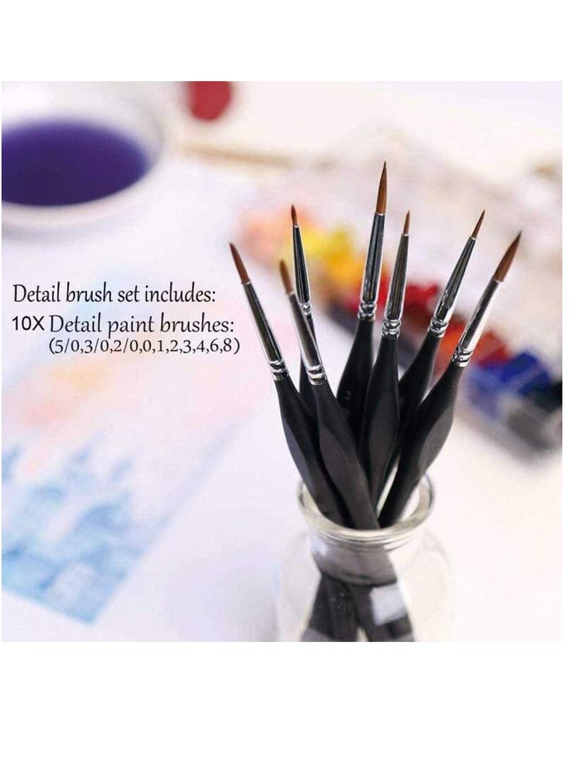 SYOSI Detail Paint Brushes Set 10pcs Miniature Brushes For Fine Detailing  Art Painting  Acrylic Watercolor Oil Models Warhammer 40k Paint Brushes For Acrylic Painting Acrylic Paint Brush Set  - Image 2