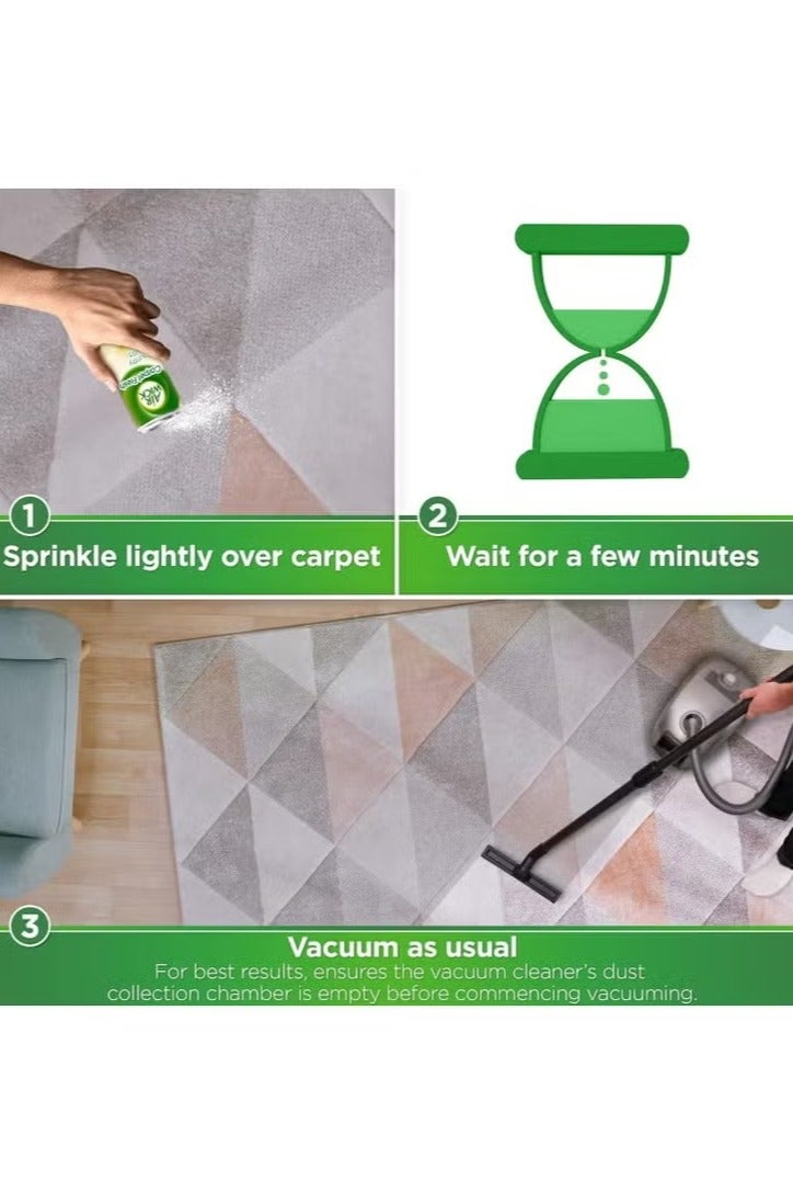 أير ويك معطر السجاد و مزيل الروائح الكريهة، يعطي رائحة طيبة، ينعش أثناء التنظيف بالمكنسة الكهربائية، مسحوق مزيل لرائحة السجاد سهل الاستخدام، برائحة الفانيليا الريفية، 500 جرام - Image 3