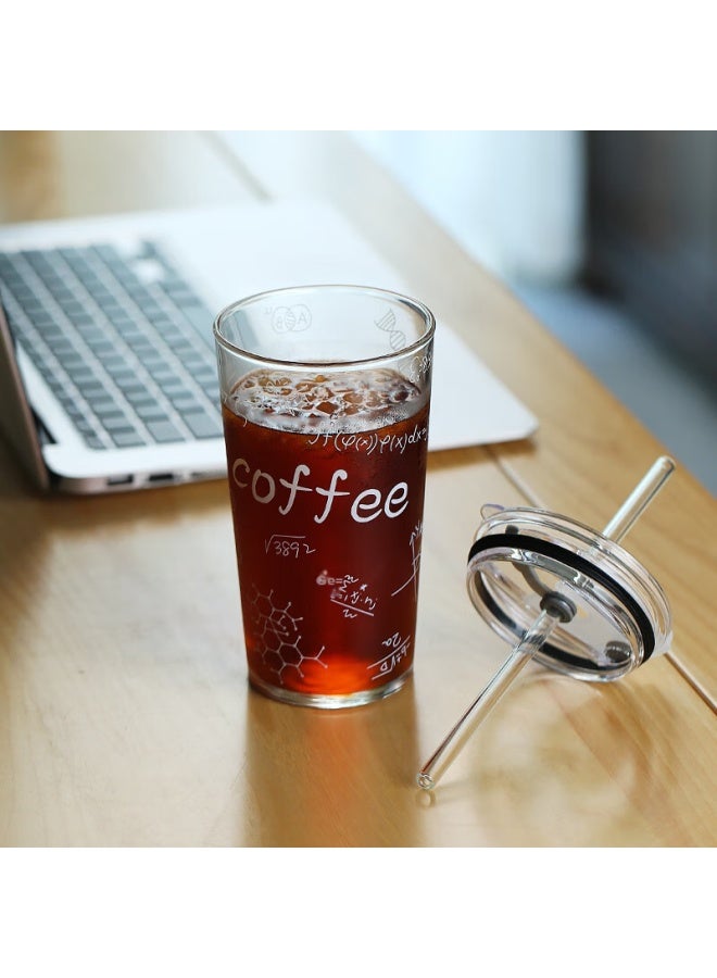 Weimingnuo Glass Cup With Straw For Women, Cola Cup, Coffee Cup For Men, Office Drinking Cup, High Temperature Resistant Water Cup For Summer Cold Drinks - Image 2