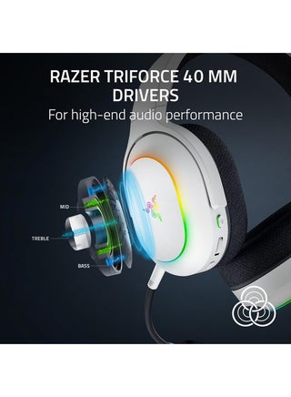 سماعة رأس للألعاب لاسلكية Razer Barracuda X Chroma: 2.4GHz لاسلكي وبلوتوث، خفيفة الوزن، Chroma RGB، محركات 40mm، ميكروفون كارديويد، بطارية 70 ساعة، للكمبيوتر الشخصي، ماك، PS5، سويتش، هاتف ذكي - أبيض - view 5