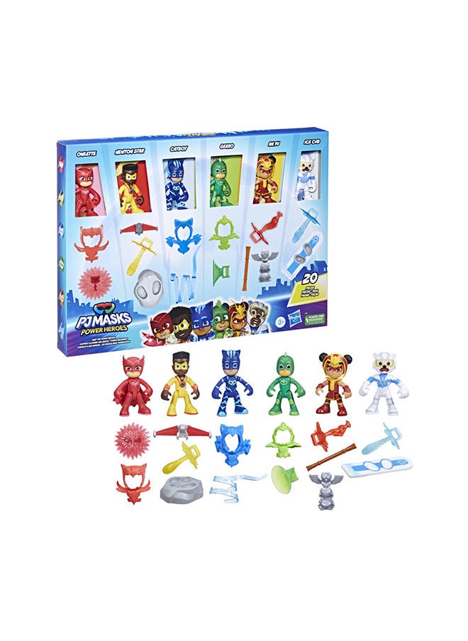 PJMASKS Pj Masks Power Heroes Meet The Power Heroes Figure Set With 6 Figures And 14 Accessories Preschool Toys For Kids 3 Years And Up  - Image 1