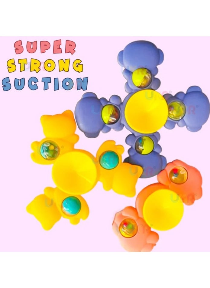 UKR UKR 3-Piece Kids Spinner Set – Suction Cup Baby Rattle Turnable Toys | Fidget Spinners for Babies & Toddlers | Sensory Play & Development Toy for Hand-Eye Coordination | Fun Interactive Baby Rattle Set  - Image 4