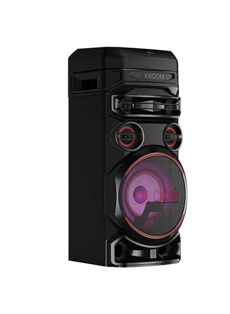 LG XBOOM Party Speaker, Multi Color Lighting, Karaoke Feature, 1 Mic + 1 Guitar Input, Wireless Party Link, USB, Bluetooth Connection, XBOOM App - RNC7 Black - Image 4
