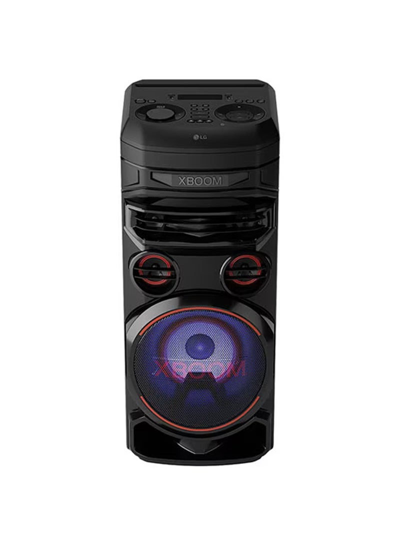 LG XBOOM Party Speaker, Multi Color Lighting, Karaoke Feature, 1 Mic + 1 Guitar Input, Wireless Party Link, USB, Bluetooth Connection, XBOOM App - RNC7 Black - Image 2