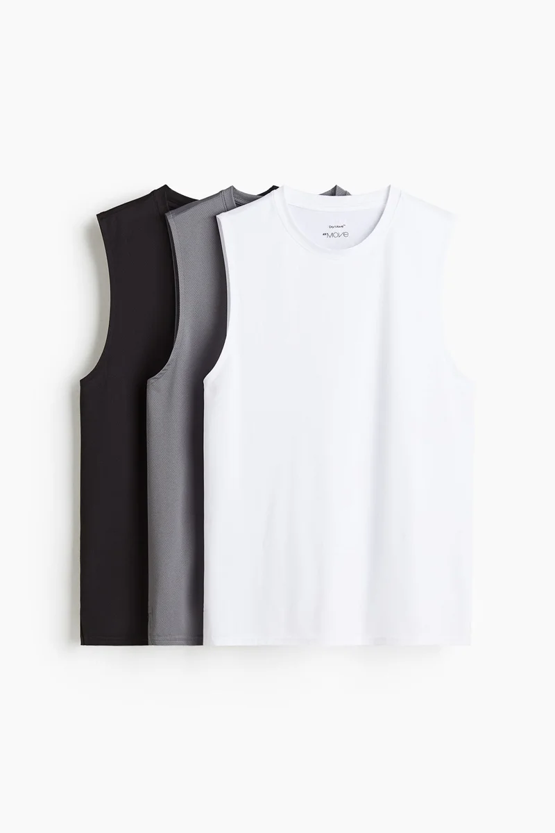 H&M 3-pack Regular Fit Sports vests with DryMove™