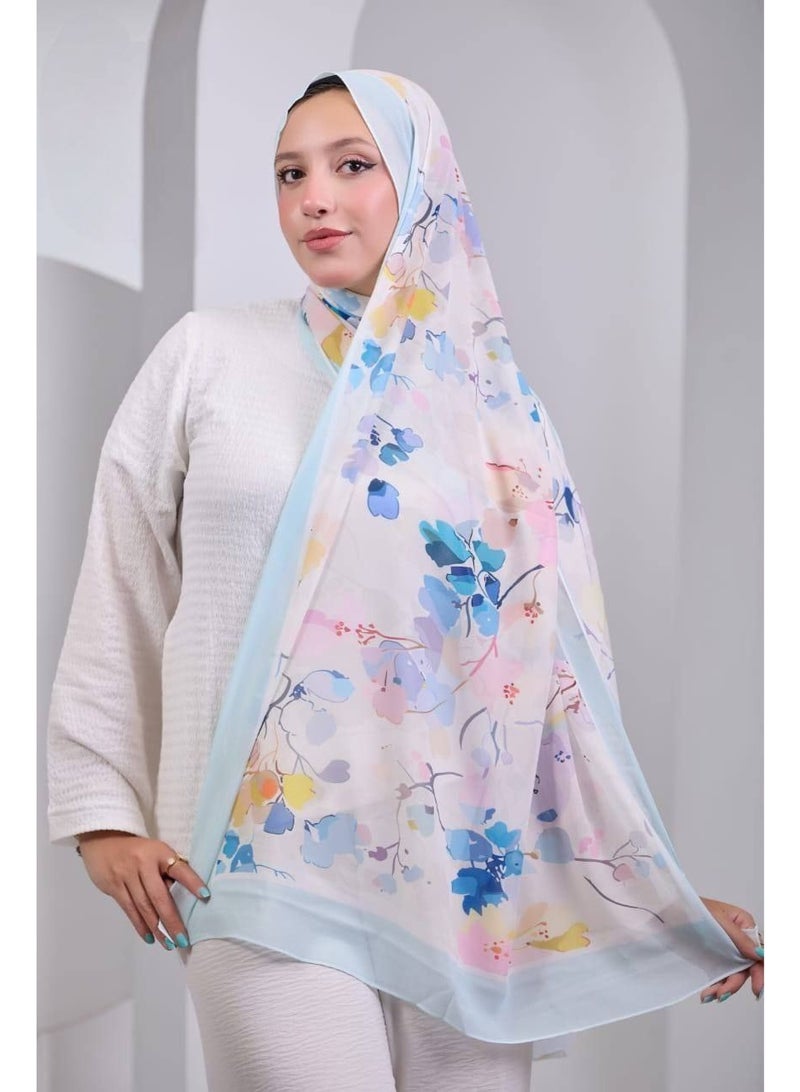 تويا طرحه شيفون حجاب سيدات ١٨٠×٧٥سم - Image 2