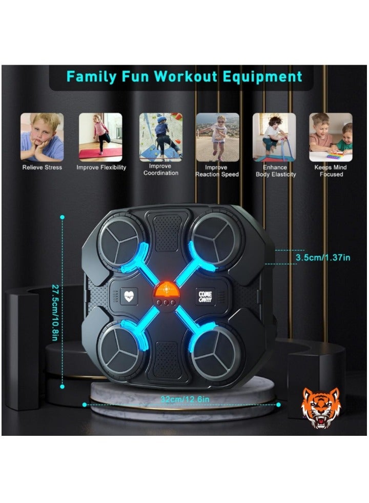 TIGER آلة ملاكمة موسيقية LED للأطفال – هدف ملاكمة ذكي مثبت على الحائط مع مدرب تفاعلي، تشمل قفازات الملاكمة، هدية مثالية للأطفال - Image 3