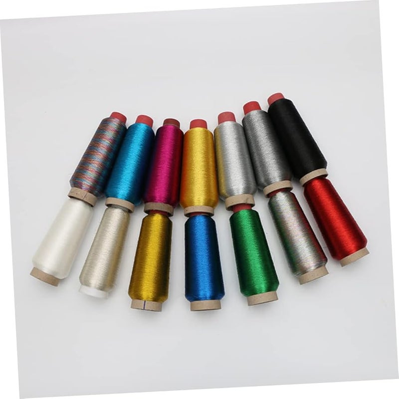 خيوط التطريز الذهبية 2 لفة خيوط التطريز المتقاطع لتزيين اليد وآلة الكمبيوتر - Image 5