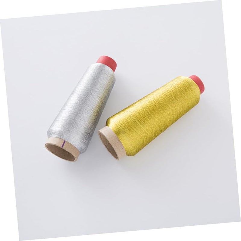 خيوط التطريز الذهبية 2 لفة خيوط التطريز المتقاطع لتزيين اليد وآلة الكمبيوتر - Image 3