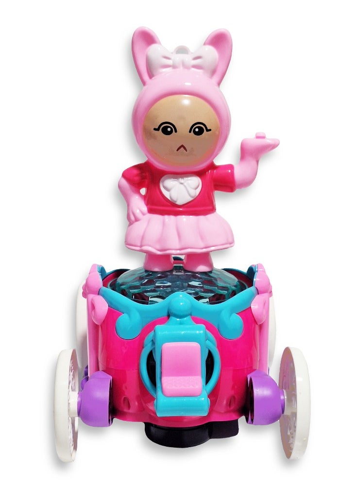 Generic Ramadan Lantern, a wonderful musical action toy for children, a dancing Ramadan lantern with cartoon characters on a classic moving illuminated cart, cute Ramadan lanterns, a new Ramadan lantern toy for children, model ZR179-17, pink  - Image 1