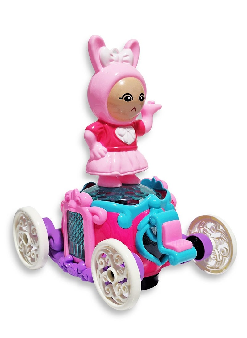 Generic Ramadan Lantern, a wonderful musical action toy for children, a dancing Ramadan lantern with cartoon characters on a classic moving illuminated cart, cute Ramadan lanterns, a new Ramadan lantern toy for children, model ZR179-17, pink  - Image 2