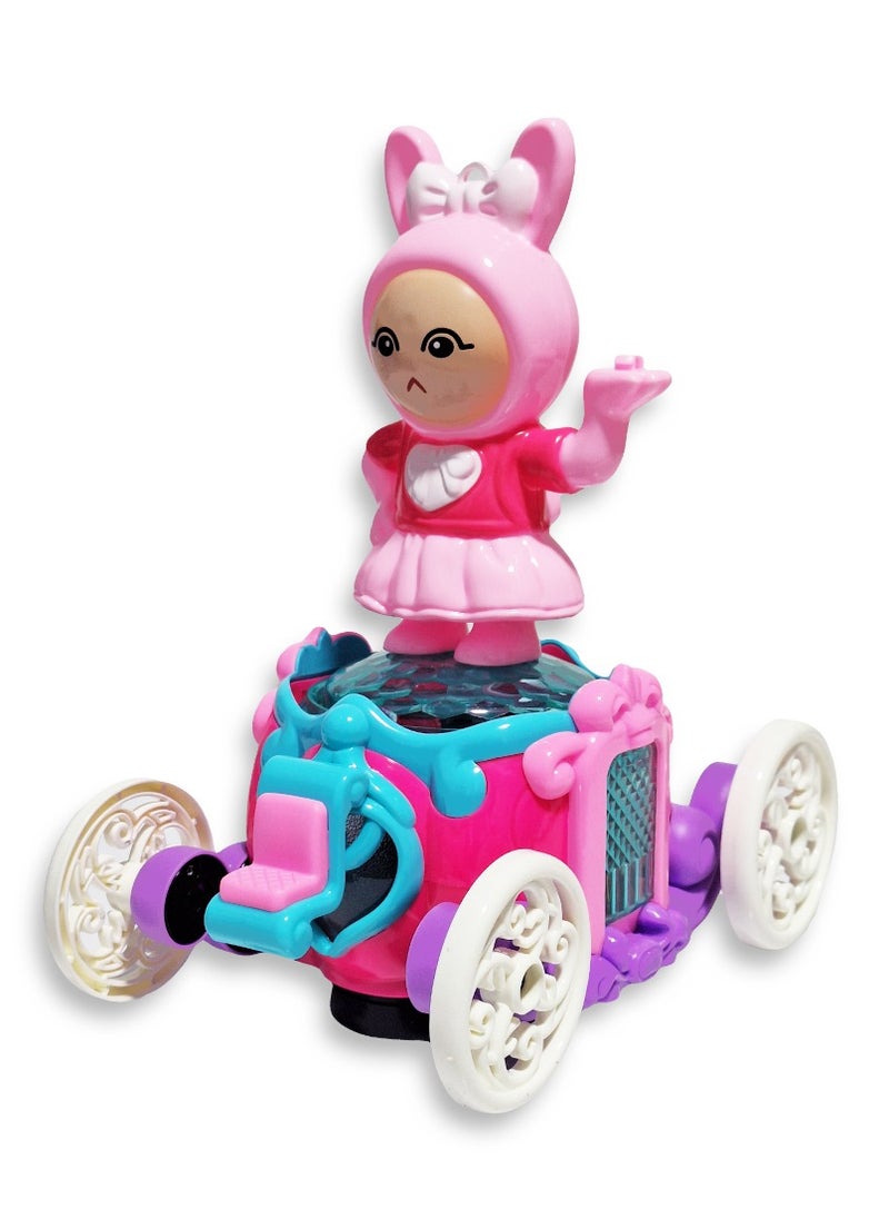 Generic Ramadan Lantern, a wonderful musical action toy for children, a dancing Ramadan lantern with cartoon characters on a classic moving illuminated cart, cute Ramadan lanterns, a new Ramadan lantern toy for children, model ZR179-17, pink  - Image 3