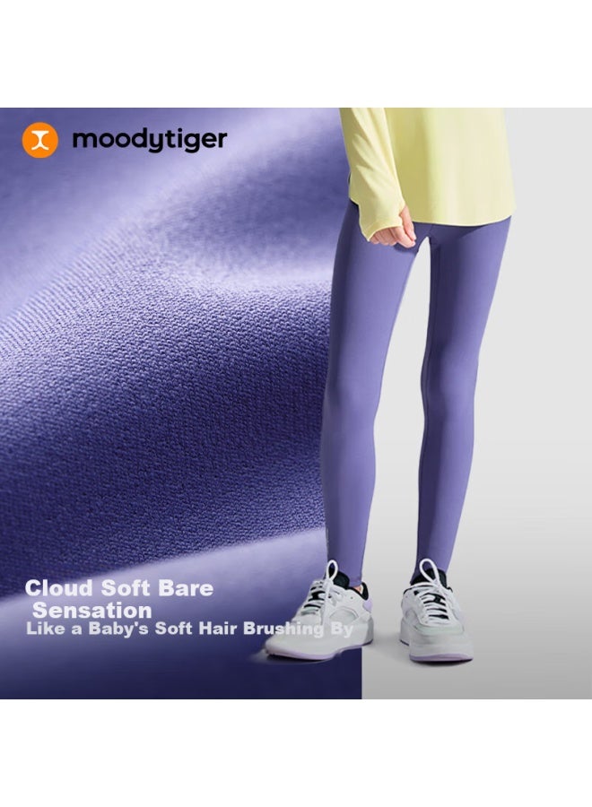 Moodytiger Girls' Slim Fit Soft High Elasticity Autumn New Children's Sports Pants Slim Fit Long Pants | Little Cloud E - Image 2