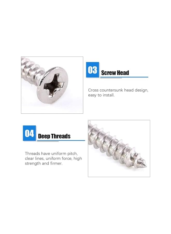 promass Flat Straight Brace,10 PCS 75x16mm Stainless Steel Straight Corner Brace Brackets, Mending Plates Repair Fixing Brackets with 40 Screws, Suitable for Fixing Various Wooden Furniture - Image 3