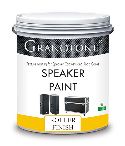GRANOTONE Speaker Paint Black 1 Quart Texture Coating for Speaker Cabinets, Road Cases, Metal & Furniture | Roller Application | Water-Based Finish | Professional Speaker Cabinet Refinishing Solution - Image 1