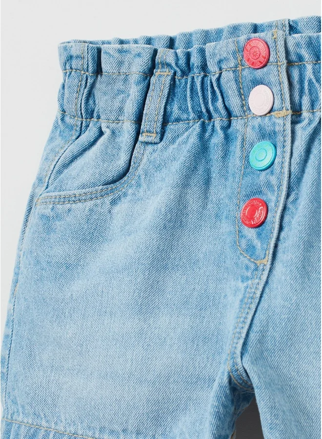 Ovs OVS Denim Shorts With Multicoloured Buttons