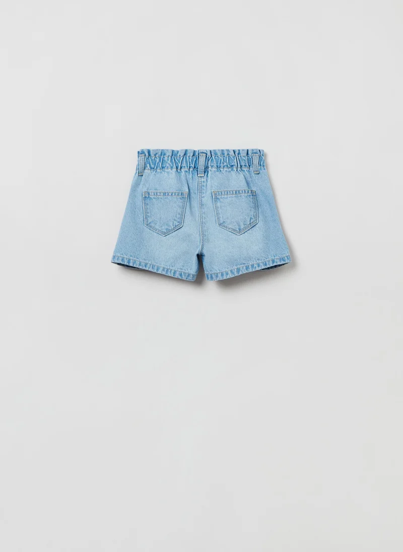 او في اس OVS Denim Shorts With Multicoloured Buttons