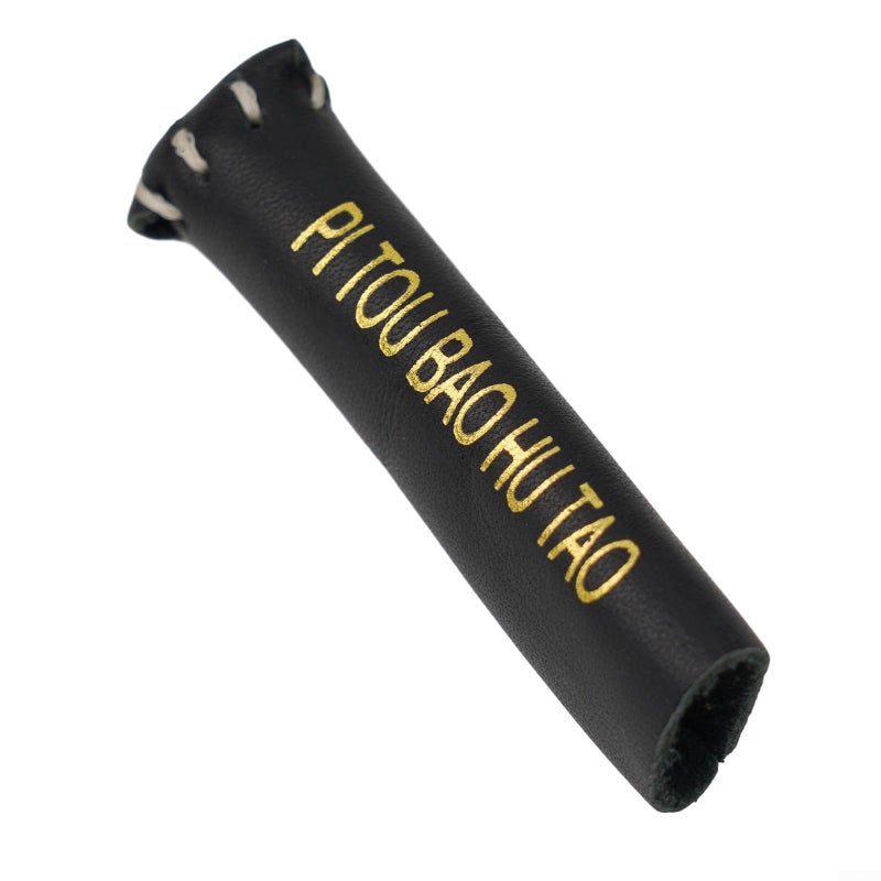 Leather Snooker Cue Tip Protector Cover For 8mm To 13mm Billiard Cues Black - Image 4