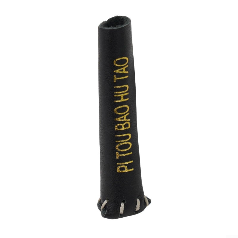 Leather Snooker Cue Tip Protector Cover For 8mm To 13mm Billiard Cues Black - Image 2