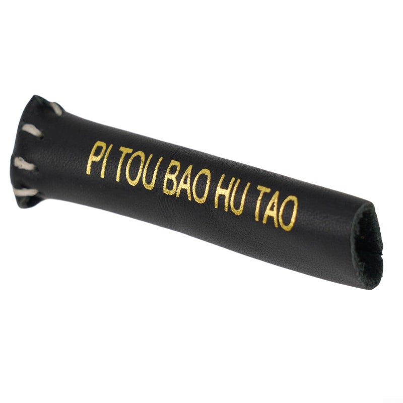 Leather Snooker Cue Tip Protector Cover For 8mm To 13mm Billiard Cues Black - Image 3