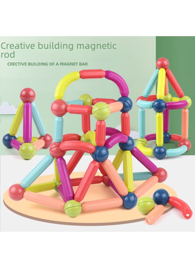 Educational Magnetic Rods Building Blocks Toys For Toddlers Age 2-3 Large Particles Baby Early Education Boys Girls-Specifications:25-piece Color Box  - Image 4