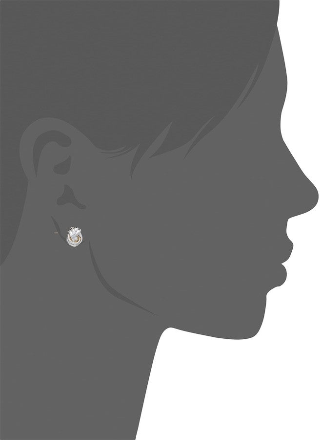 Napier "Classics" Silver-Tone Knot Stud Earrings - Image 2