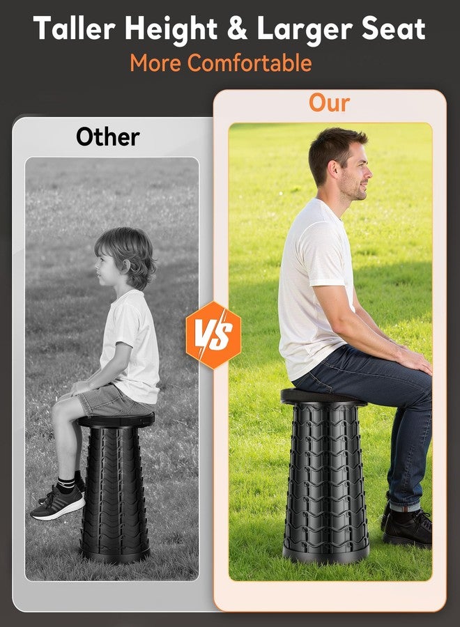 imodomio 2025 Upgraded Portable Collapsible Stool - 20.3 Inches Height Adjustable and Max 1000 LBs Load - Folding Chair for Camping Fishing Hunting Outdoor Foldable Stool Suitable Teens, Men, Women, Adult - Image 4