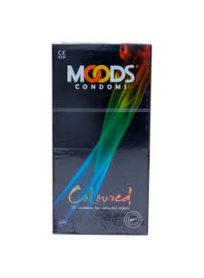 MOODS COLOURED CONDOMS 12'S