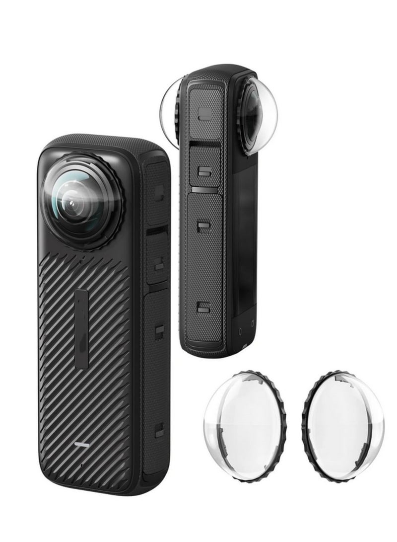 Lens Guards Cap For Insta360 X4 Anti-Scratch Tempered Glass Lens Cover Rotating Protector For Insta 360 X4 Camera Accessories - Image 1