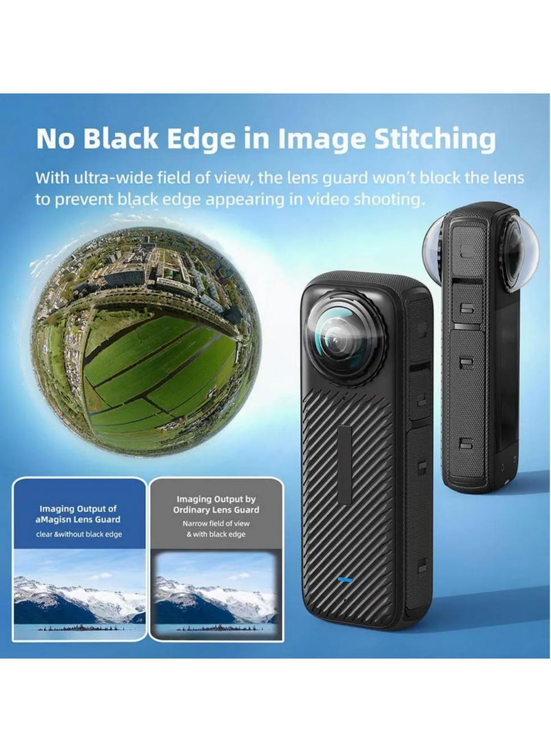 Lens Guards Cap For Insta360 X4 Anti-Scratch Tempered Glass Lens Cover Rotating Protector For Insta 360 X4 Camera Accessories - Image 5