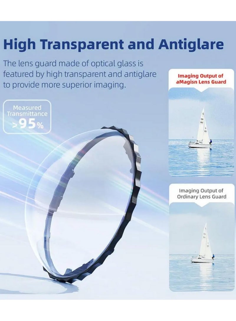 Lens Guards Cap For Insta360 X4 Anti-Scratch Tempered Glass Lens Cover Rotating Protector For Insta 360 X4 Camera Accessories - Image 2