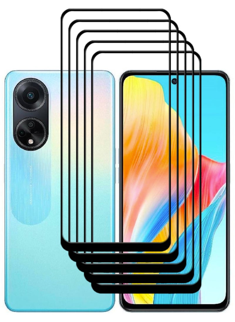 ACLIX 5 Pieces Antistatic ESD Dustproof Premium Quality High Definition Tempered Glass Screen Protector Designed For Oppo A98 - Image 1
