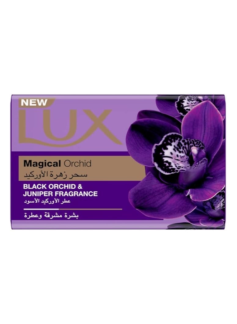 Lux Bar Soap for fragrant glowing skin, Magical Orchid, with Black Orchid & Juniper Fragrance, 120g, Purple