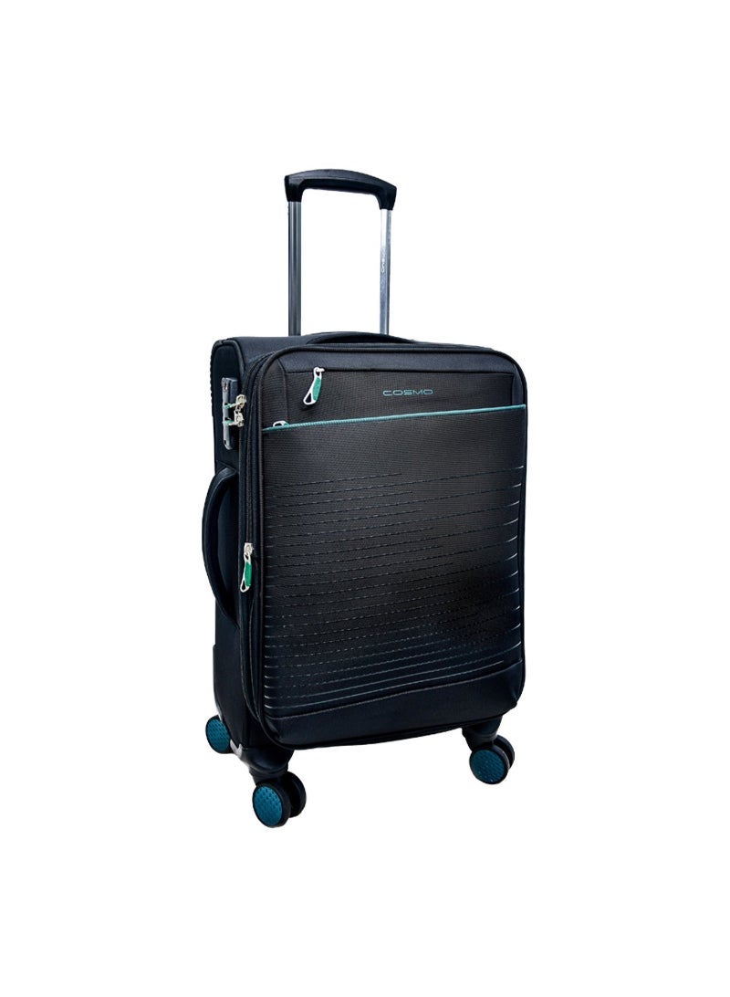 Cosmo Nova 4Wheel Soft Trolley 50cm Black
