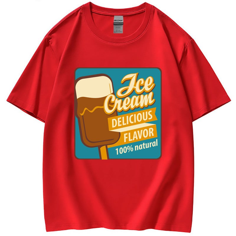 Factory supply European style retro English alphanumeric logo casual breathable short sleeve t-shirt women's T-shirt - Image 4