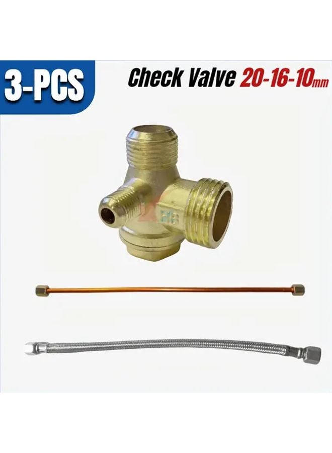 3pcs Heavy Duty Alloy Check Valve Kit For Oil Free Air Compressor 20x16x10mm - Image 4