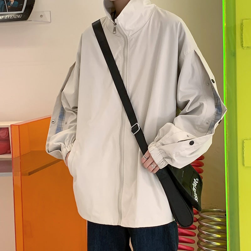American-Style Hiphop Coat Men'S Spring -Style Vibe Aviator Sports Jacket Hong Kong-Style Trendy Breasted Top - Image 5