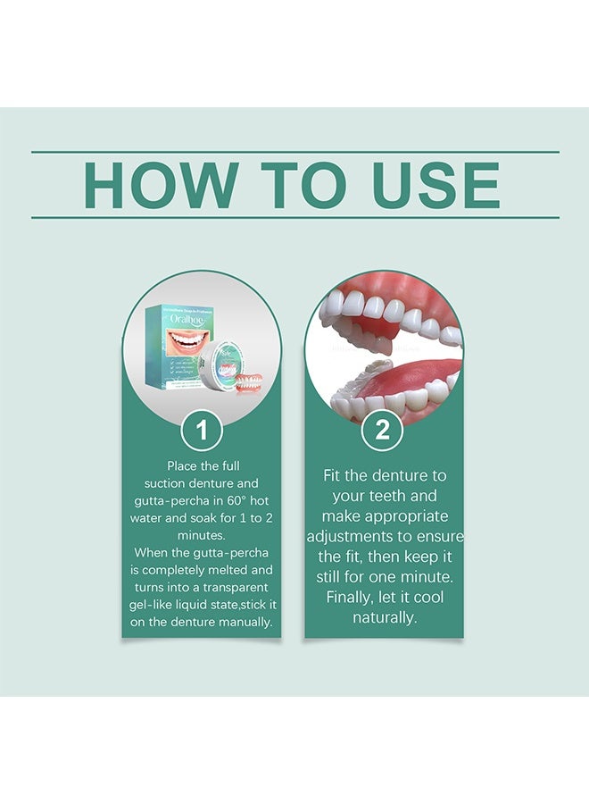 ORALHOE Silicone False Teeth, Adjustable Snap-On Braces, Comfortable Temporary Dental Restoration Kit - Image 2