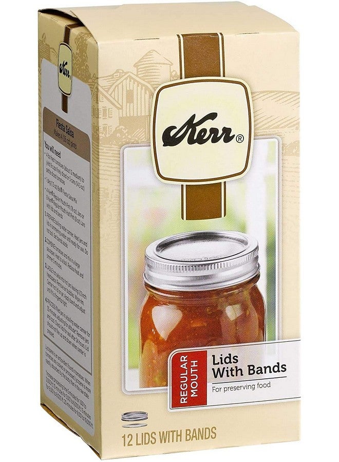 Kerr Kerr Regular Canning Jar 1 Dozen Rings and Bands 