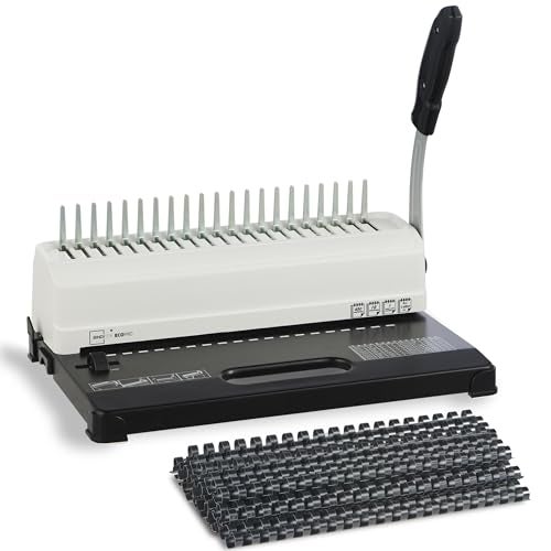 Binditek Binding Machine, 19-Hole, 450 Sheets, Comb Binder Machines with 100 PCS 1/2" Comb Spines, for Letter Size, A5 or Smaller Sizes - Image 1
