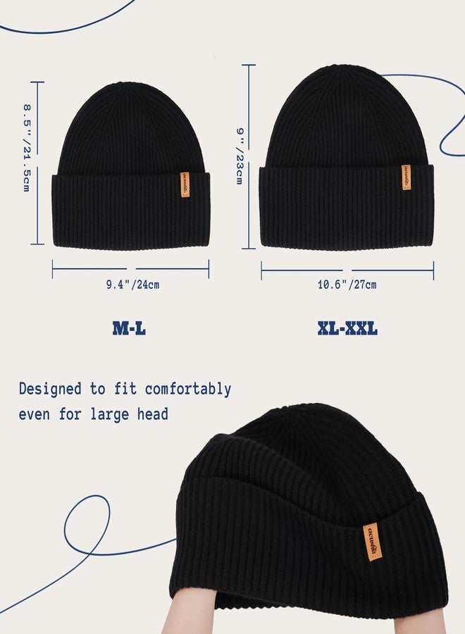 ACUSHLA 100% Merino Wool Cuff Beanie for Men & Women Knitted Winter Hat Unisex Watch Cap Skullie for Cold Weather, Army Green, M-L - Image 4
