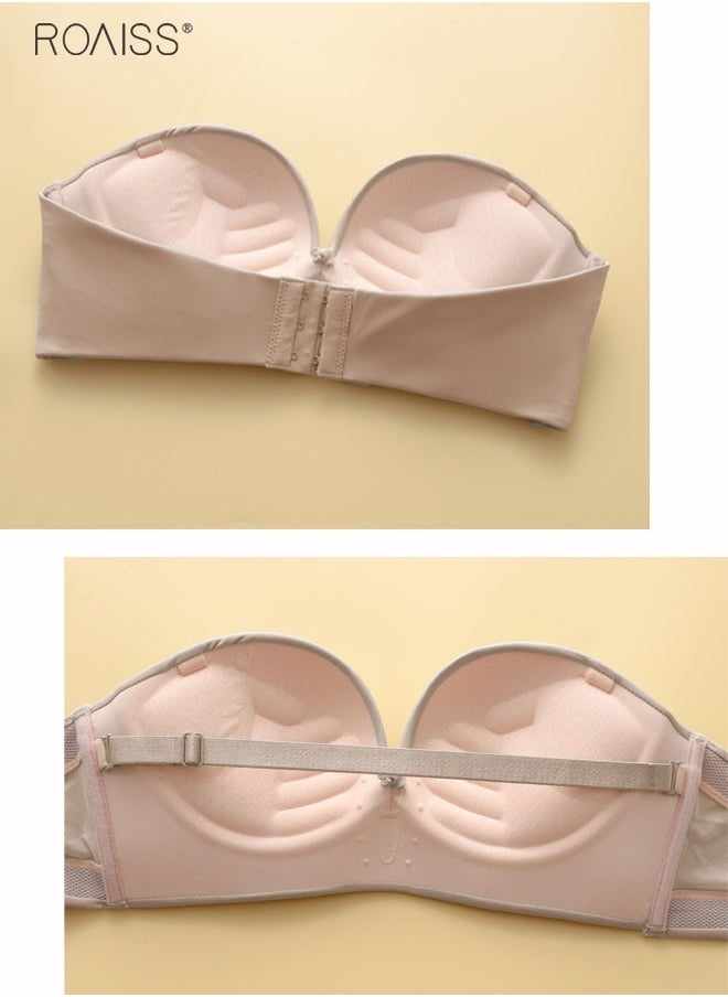 Women's Strapless Non Slip Bra 2-Piece Gathered Strapless Dress Bra Front Opening And Closing Design With Shoulder Strap Invisible Bra - pzsku/Z03515426520D2D2C63D0Z/45/_/1725862121/814db05a-e186-47bf-8559-c80234bc2444