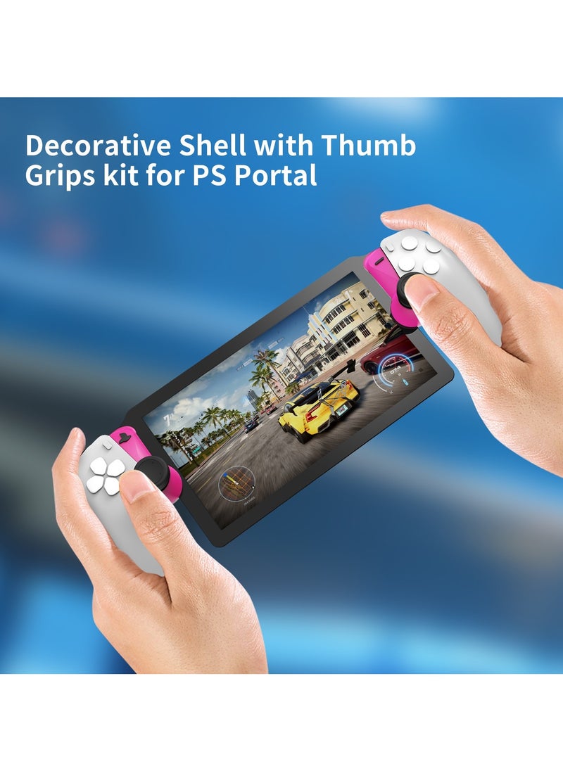 Generic Decorative Shell With Thumb Grips Kit For Playstation 5(PS5) Portal Red  - Image 2