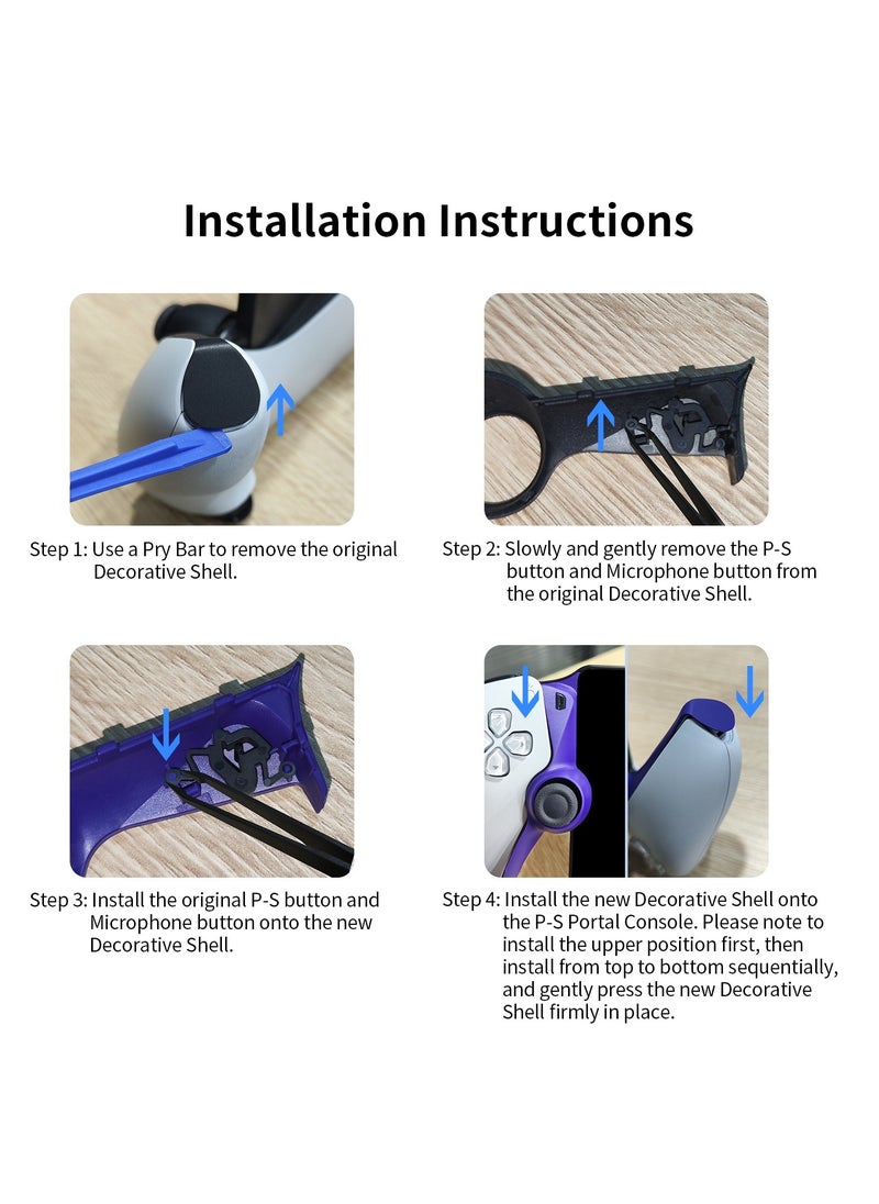 Generic Decorative Shell With Thumb Grips Kit For Playstation 5(PS5) Portal Red  - Image 4