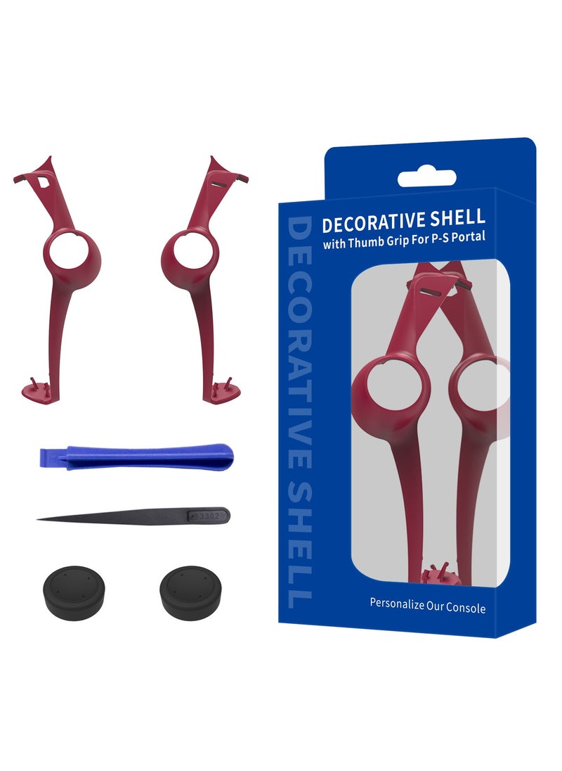 Generic Decorative Shell With Thumb Grips Kit For Playstation 5(PS5) Portal Red  - Image 5