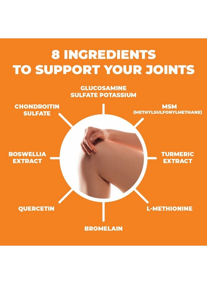Vimerson Health - Glucosamine Chondroitin Msm Turmeric Boswellia Joint Support Supplement. Antioxidant Properties. Helps With Inflammatory Response. Occasional Discomfort Relief For Back Knees & Hands. 90 Capsules - Image 1