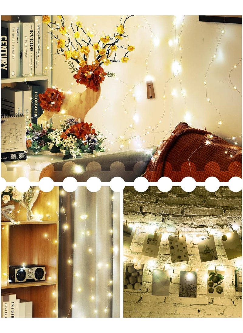 Hortsun 60 Pack Wine Bottle Lights with Cork Cork Bottle Lights with Batteries Mini Waterproof Tiny String Lights 7 ft Silver Wire 20 LEDs Fairy Mini String Lights for Valentine DIY Party Decor Wedding  - Image 4