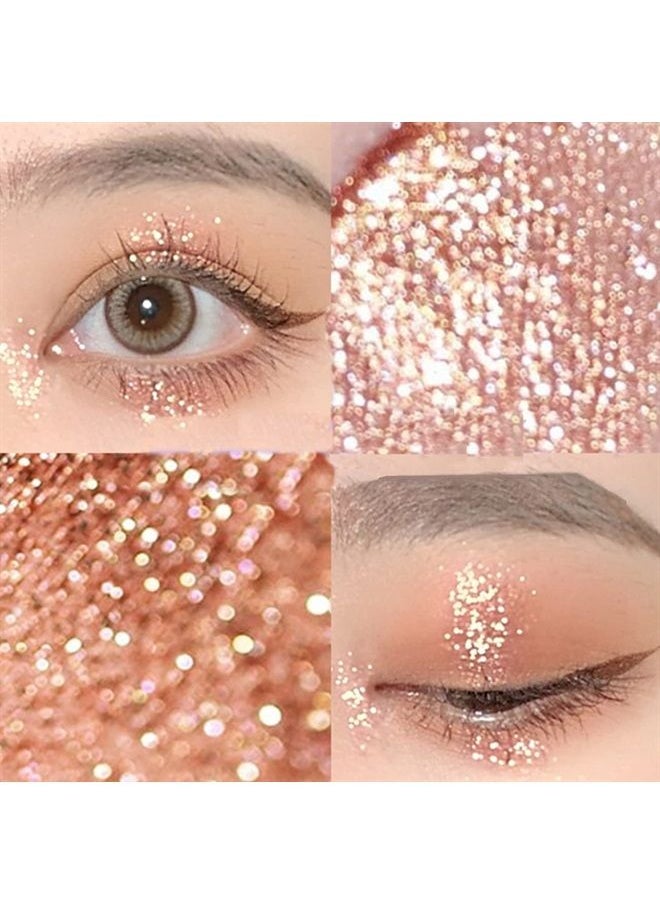 KWOLYKIM - Liquid Glitter Eyeshadow, Long Lasting, Quick Drying, Easy to Apply, Loose Bling Glitter Diamond Pigmented Glue for Eye Crystals Makeup (Sparkling Sunset Beach) - Image 1
