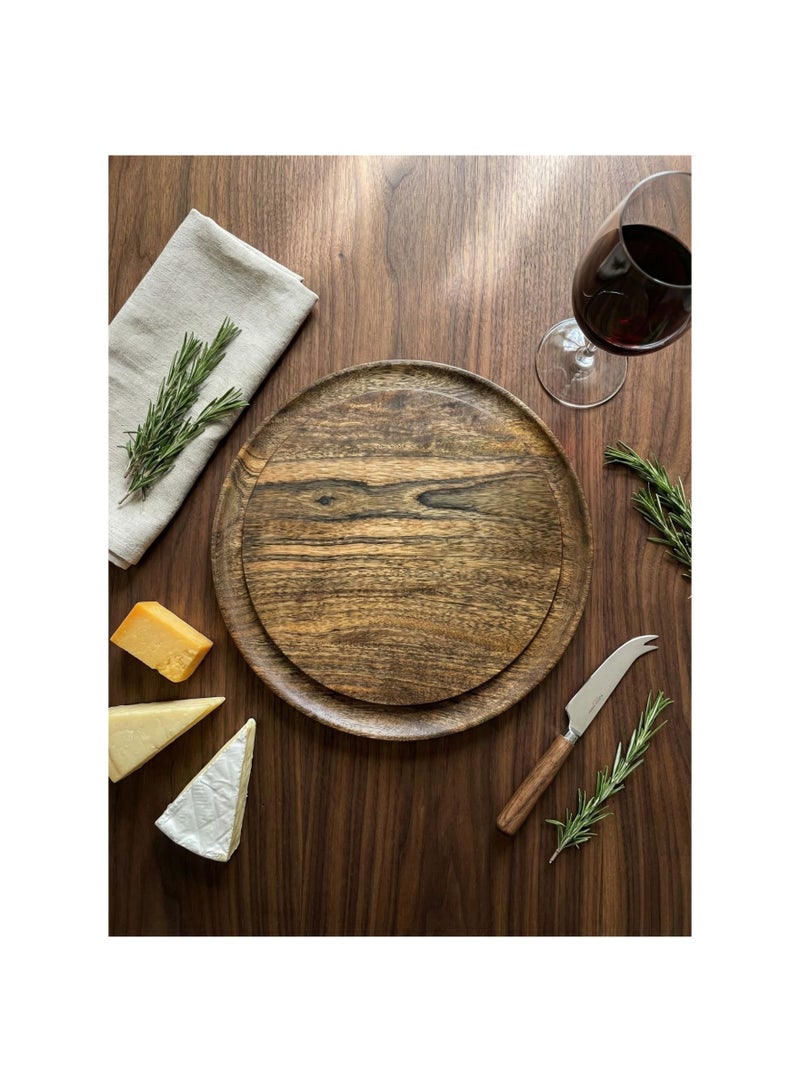CASA HOME Premium Wooden Round Serving Board - Image 4